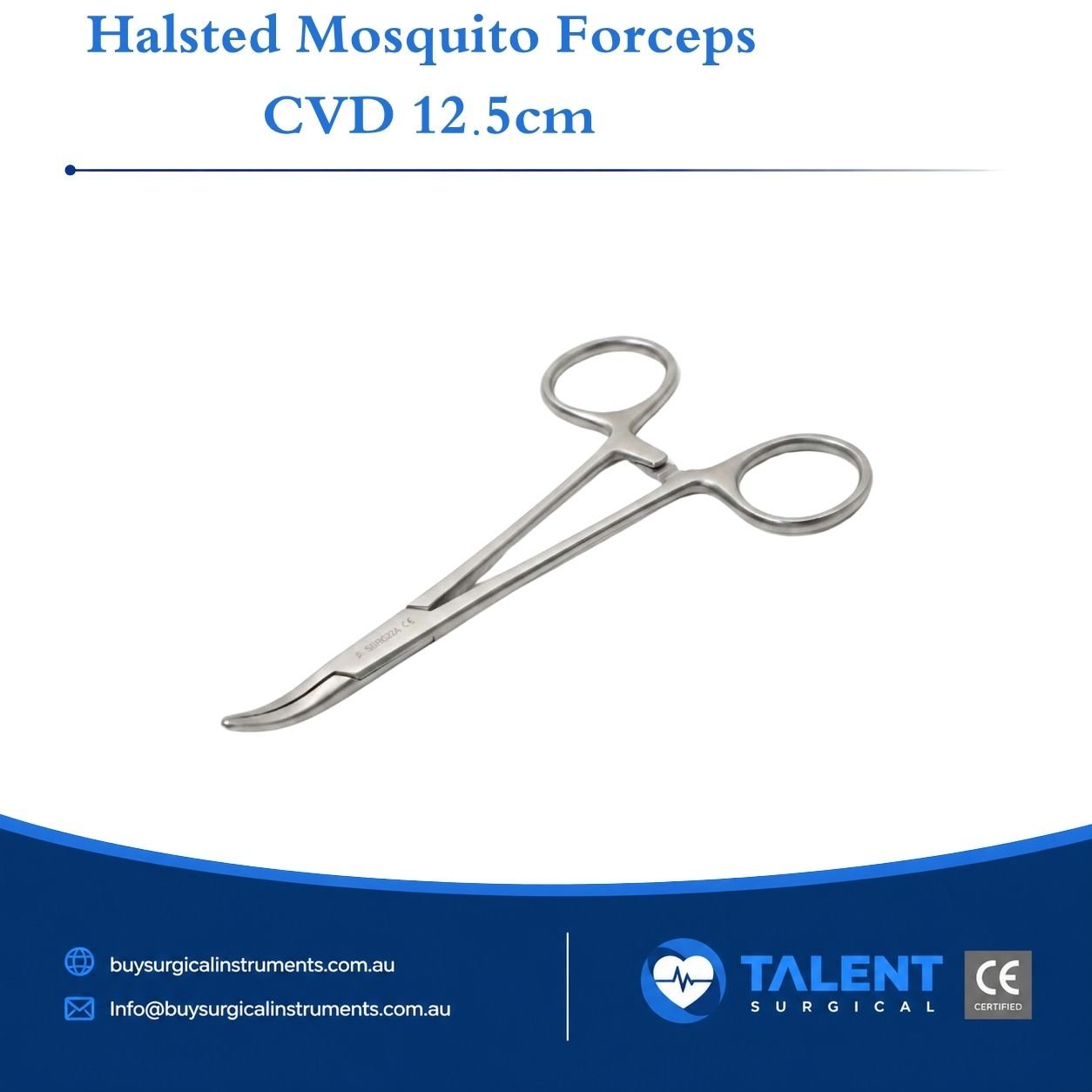 Halsted Mosquito Forceps CVD 12.5cm (2) Halsted Mosquito Forceps CVD 12.5cm, 1 count. A high-quality surgical instrument.