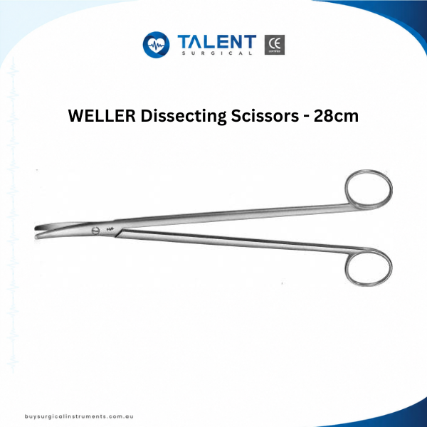 WELLER Dissecting Scissor Weller dissecting scissors, 25mm, designed for precision cutting in anatomical dissections and laboratory work.