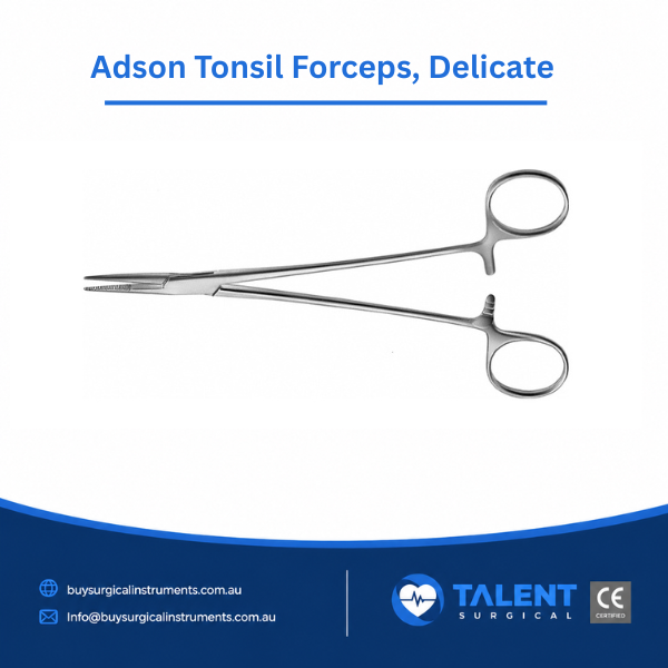 Adson Tonsil Forceps Delicate Adson Toni forceps displayed on a white background, showcasing their precision tips for surgical use.