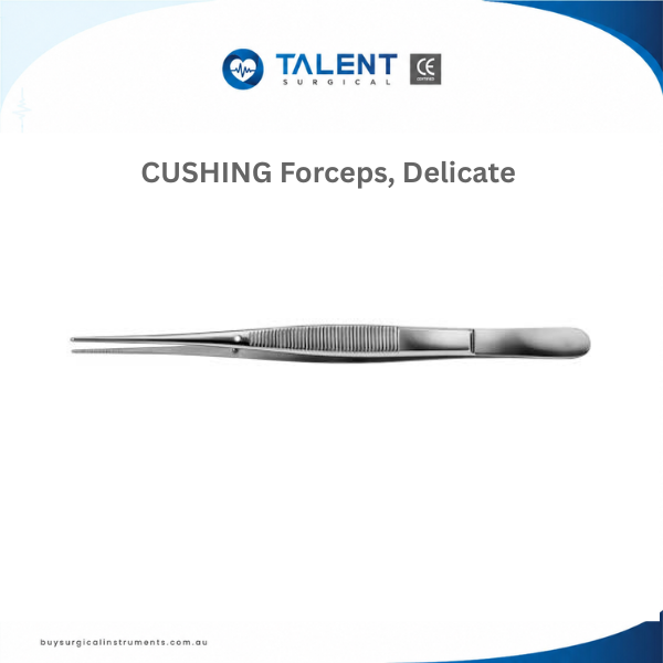 CUSHING Forceps, Delicate Talent Surgical Cushing Forceps Delicate made of premium stainless steel for precise tissue manipulation.
