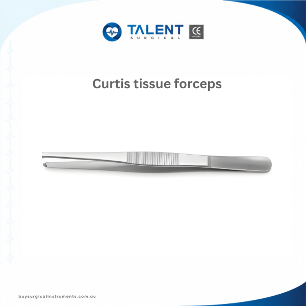 Curtis tissue forceps Talent Surgical Curtis Tissue Forceps in medical-grade stainless steel for surgical procedures.