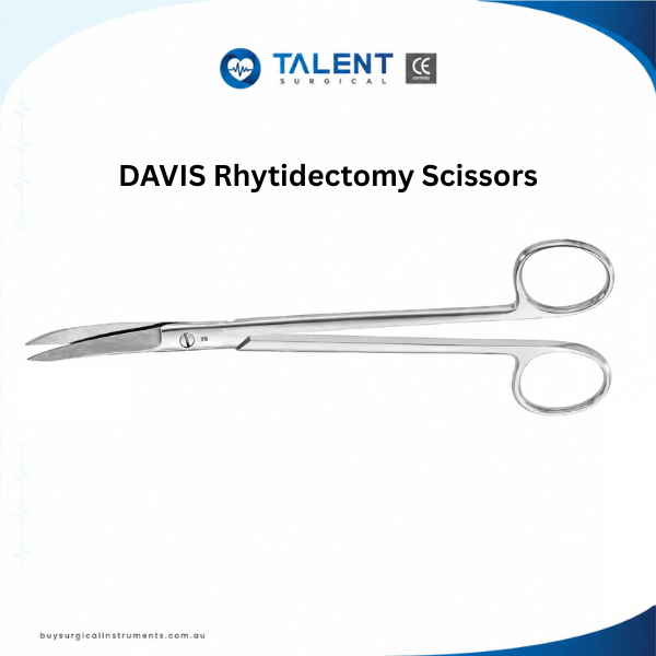 DAVIS Rhytidectomy Scissors DAVIS Rhytidectomy Scissors from trusted surgical items suppliers for facelift procedures.