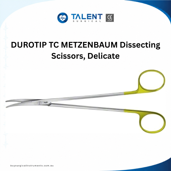 DUROTIP TC METZENBAUM Dissecting Scissors, delicate Premium DUROTIP TC Metzenbaum Dissecting Scissors, Delicate with tungsten carbide cutting edges.