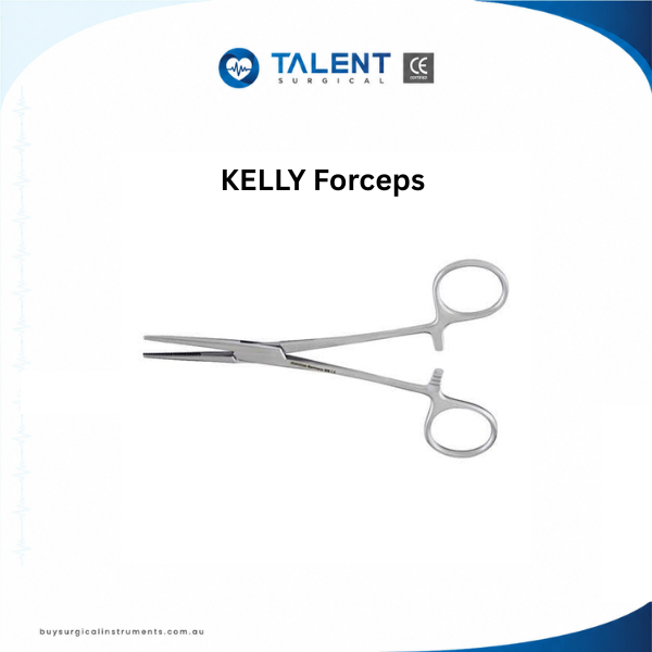 KELLY Forceps Kelly Forceps stainless steel surgical hemostatic forceps for precise vessel clamping and bleeding control.