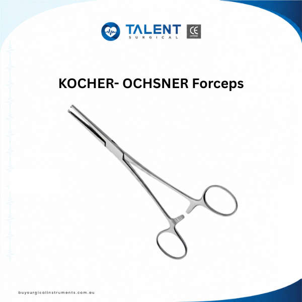 KOCHER- OCHSNER Forceps Kocher Ochsner Forceps stainless steel surgical forceps with toothed jaws for secure tissue grasping