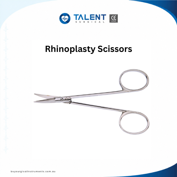Rhinoplasty Scissors Premium Rhinoplasty Scissors for precise nasal tissue dissection and cosmetic surgery procedures.